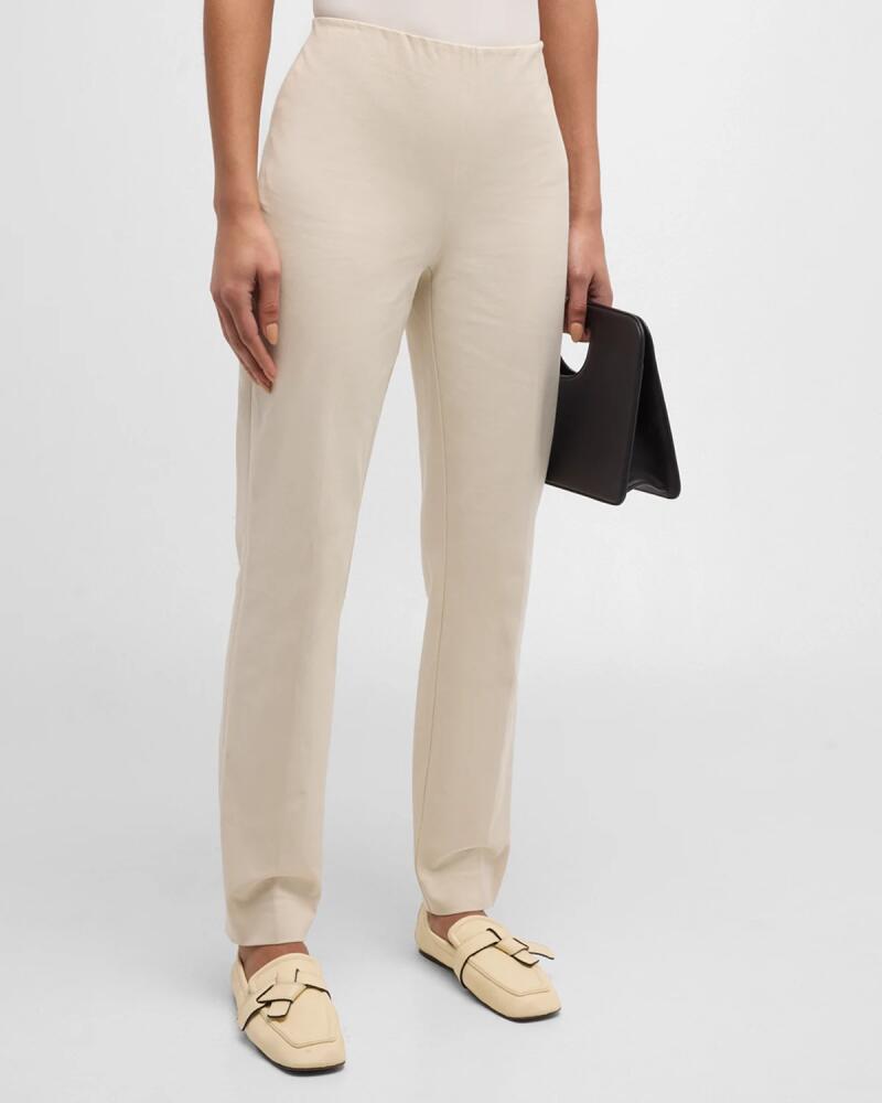 Lafayette 148 New York Stanton Tapered Stretch Cotton Ankle Pants Cover