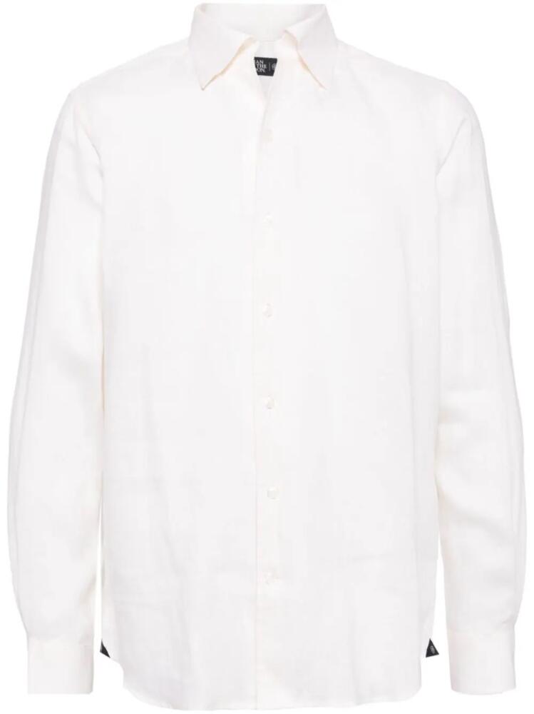 Man On The Boon. buttoned hemp shirt - White Cover