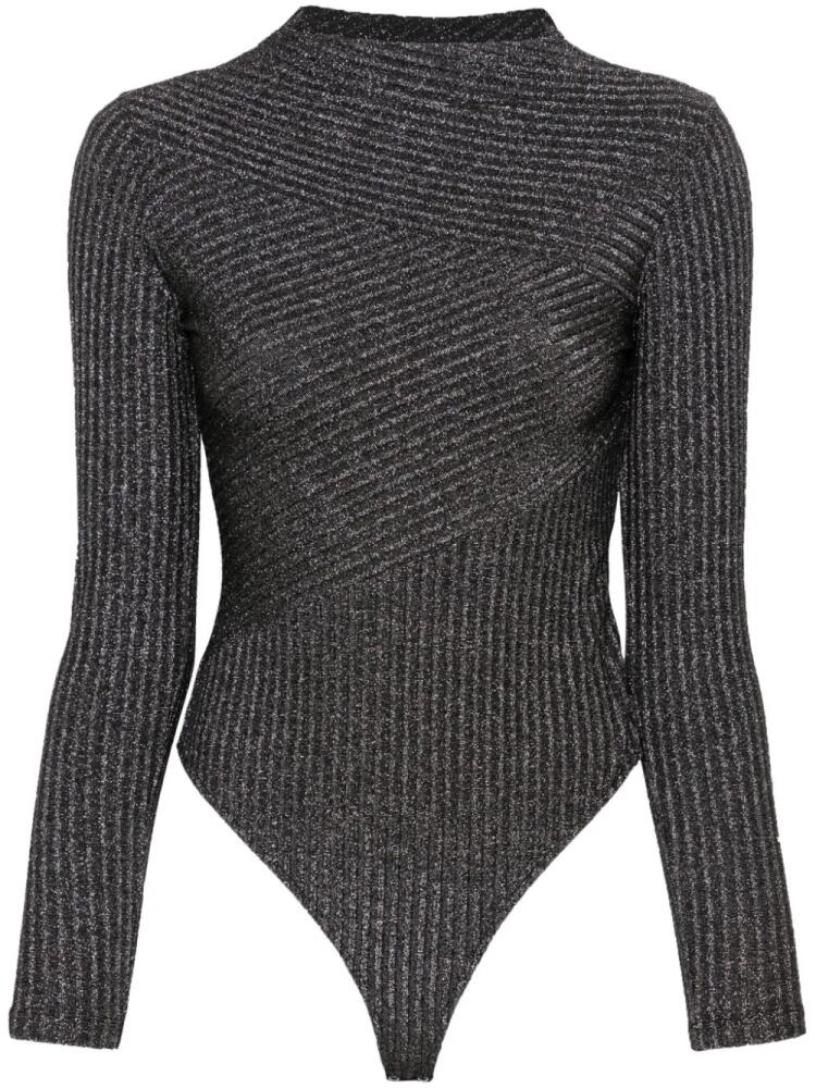 AllSaints Gia ribbed bodysuit - Silver Cover