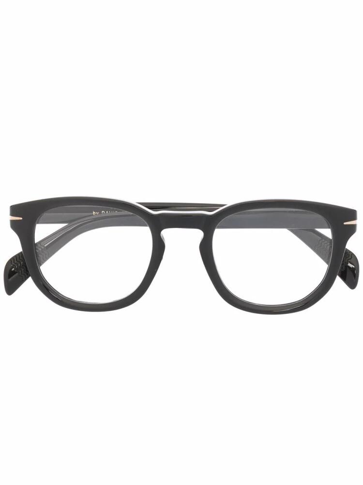 Eyewear by David Beckham round-frame glasses - Black Cover