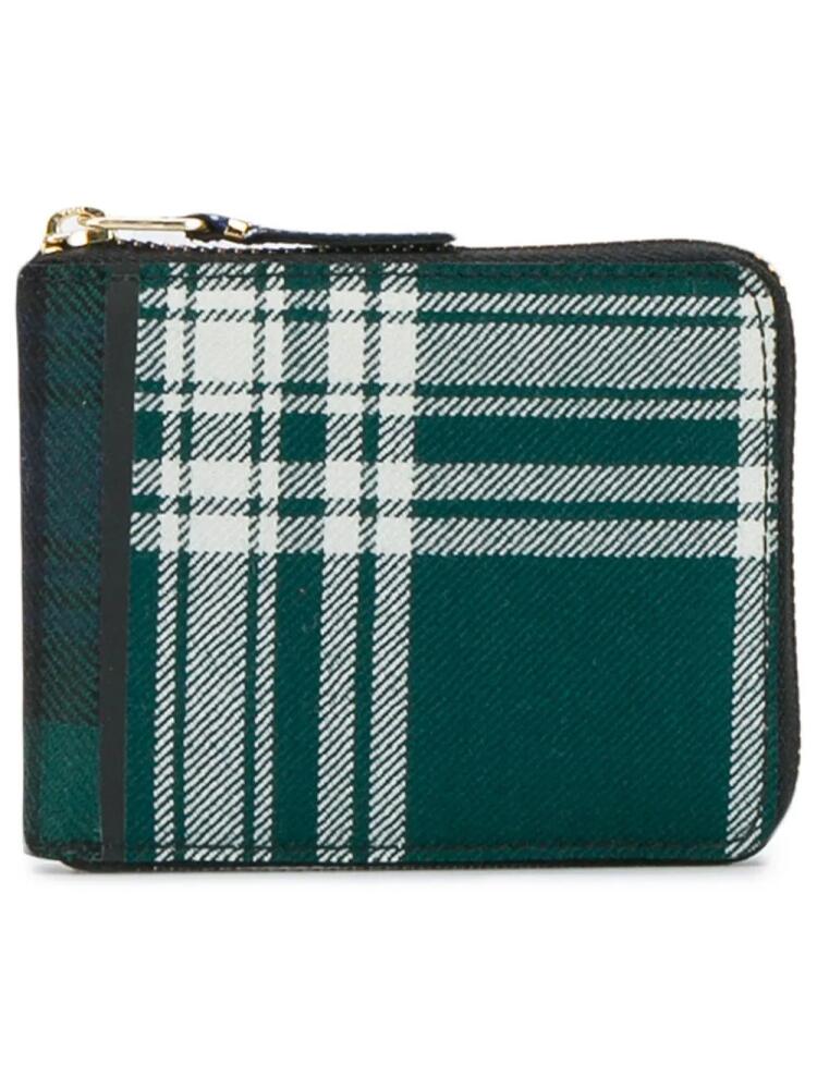 Comme Des Garçons Wallet Large Green Tartan Wallet Cover