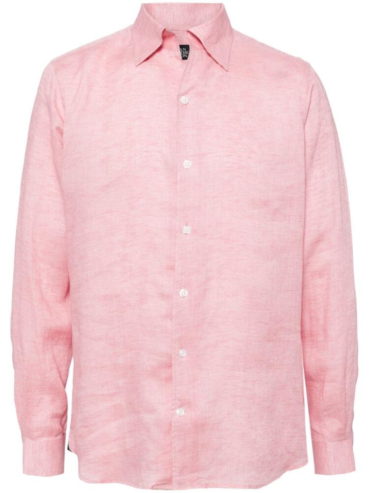 Man On The Boon. buttoned hemp shirt - Pink Cover