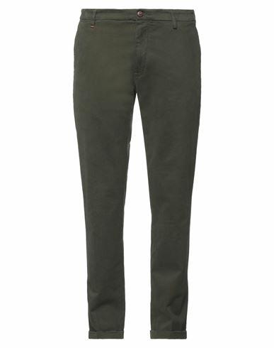 Re_hash Man Pants Military green Cotton, Elastane Cover