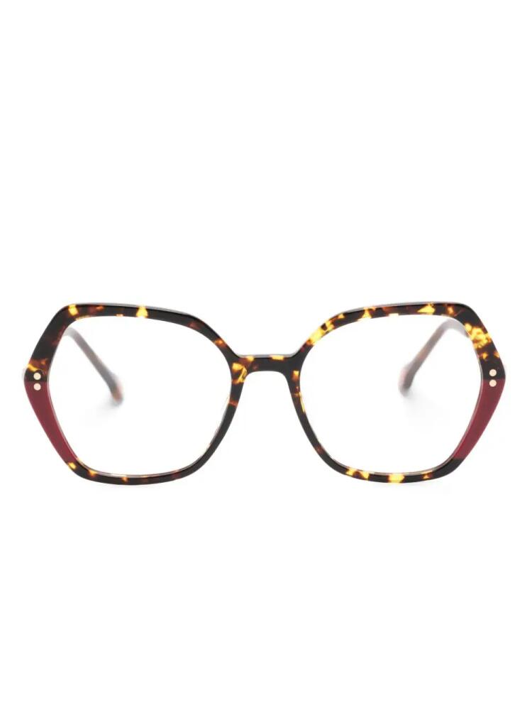 Carolina Herrera oversize-frame glasses - Brown Cover