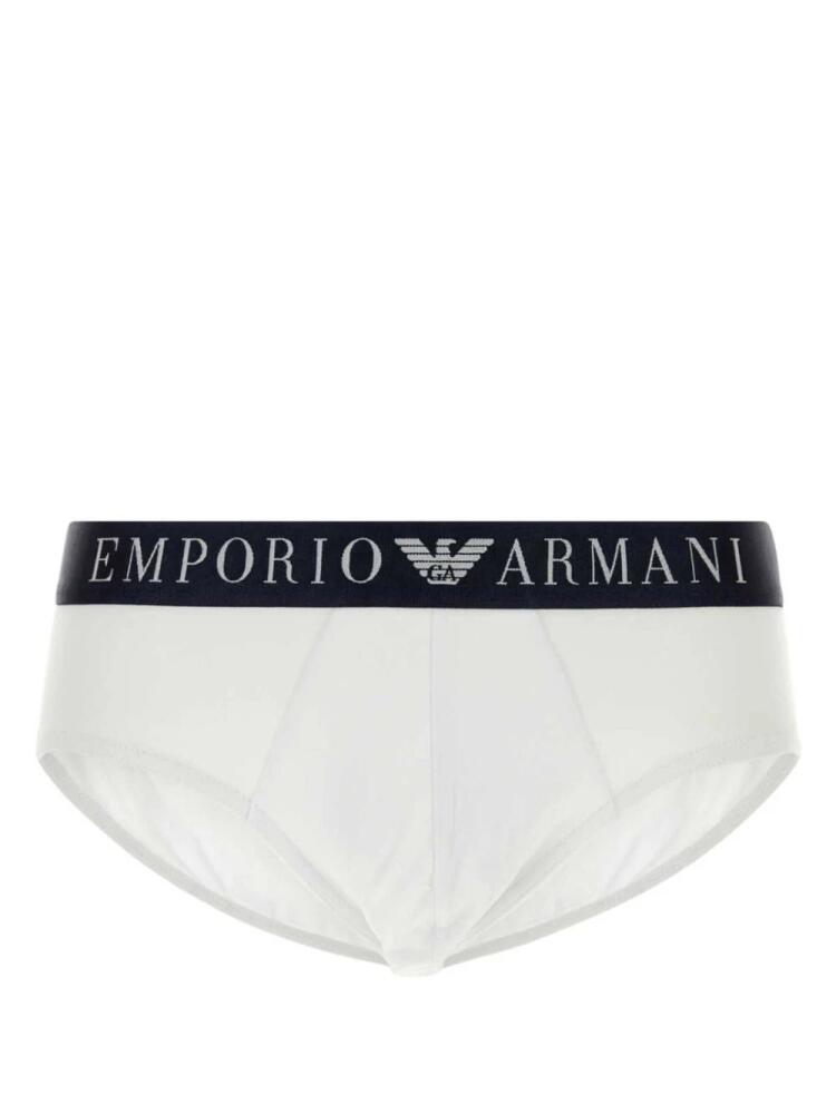 Emporio Armani logo-waistband briefs - White Cover