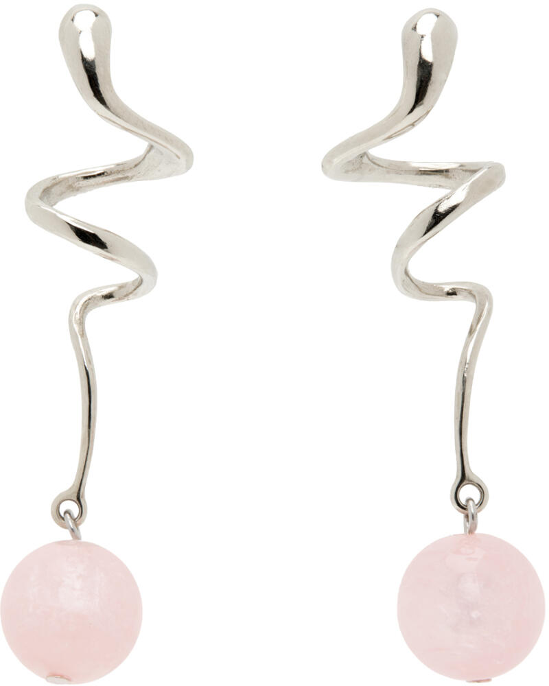 Mondo Mondo Silver & Pink Martini Earrings Cover