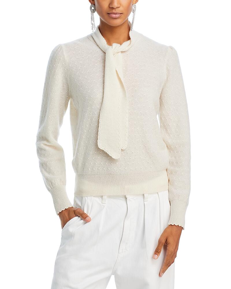 Frame Cashmere Tie Neck Sweater Cover