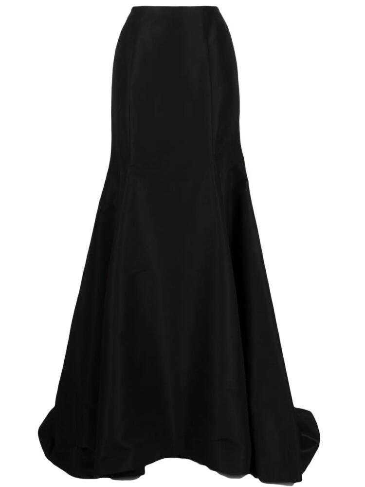 Oscar de la Renta high-waisted trumpet silk skirt - Black Cover