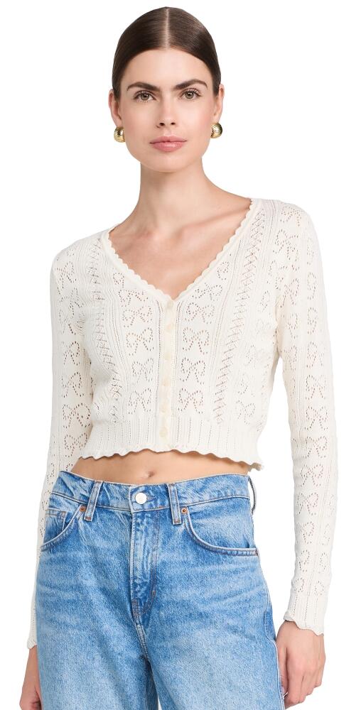 LoveShackFancy Petra Cardigan Ivory Cover