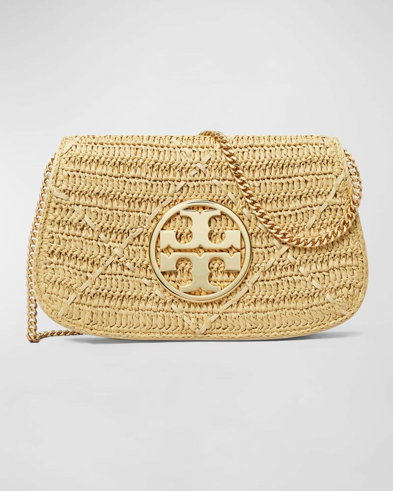 Tory Burch Reva Straw Clutch Bag Cover