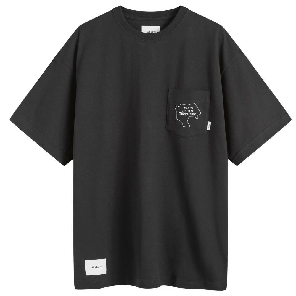 WTAPS Men's 32 Map Printed Pocket T-Shirt in Black Cover