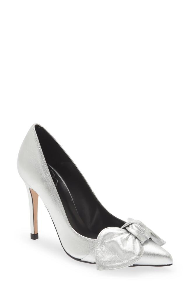 Ted Baker London Ryal Metallic Bow Court Pump in Silver Cover