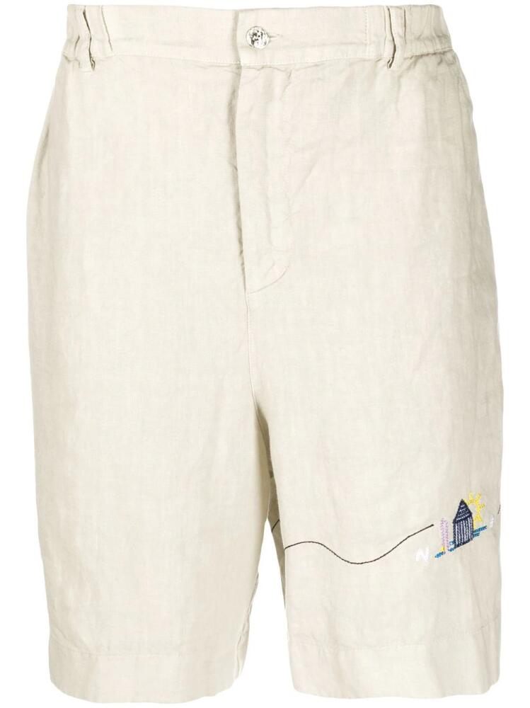 Nick Fouquet motif-embroidered bermuda shorts - Neutrals Cover