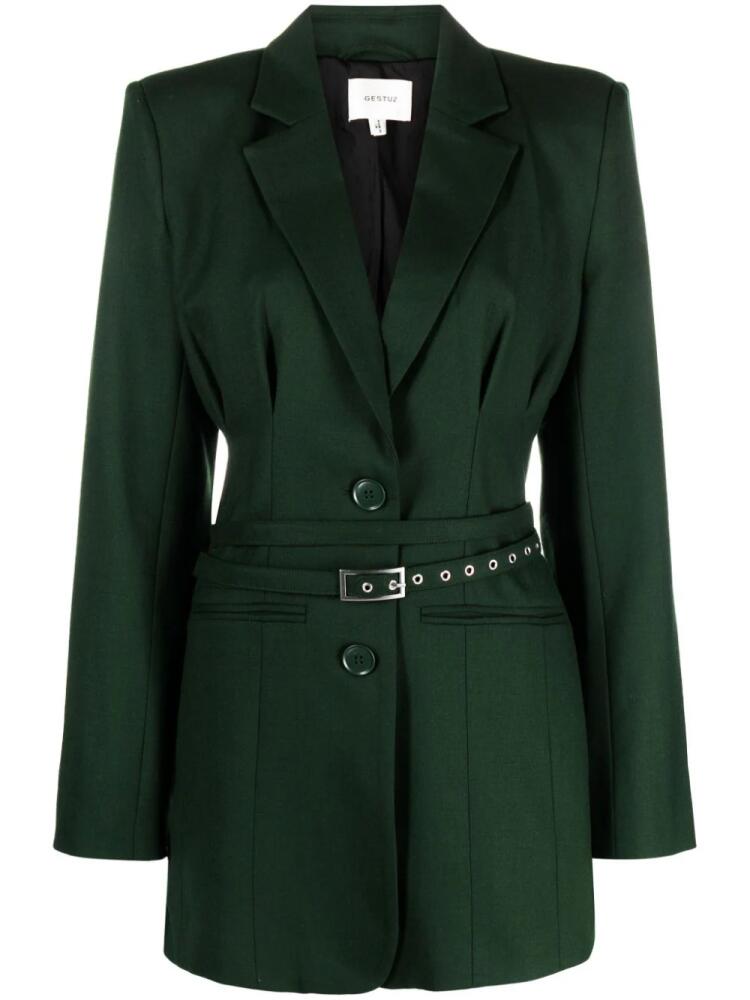 Gestuz FenayaGZ belted blazer - Green Cover