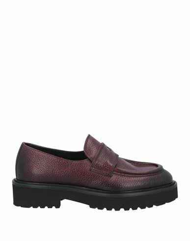 Doucal's Woman Loafers Deep purple Leather Cover