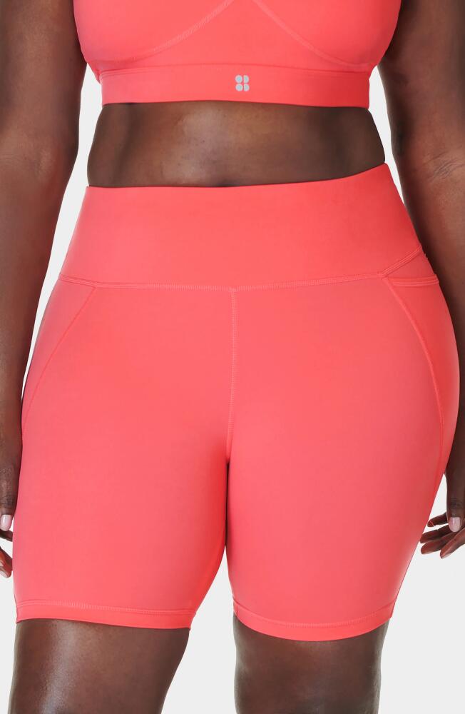 Sweaty Betty Bike Shorts in Coral Pink Cover