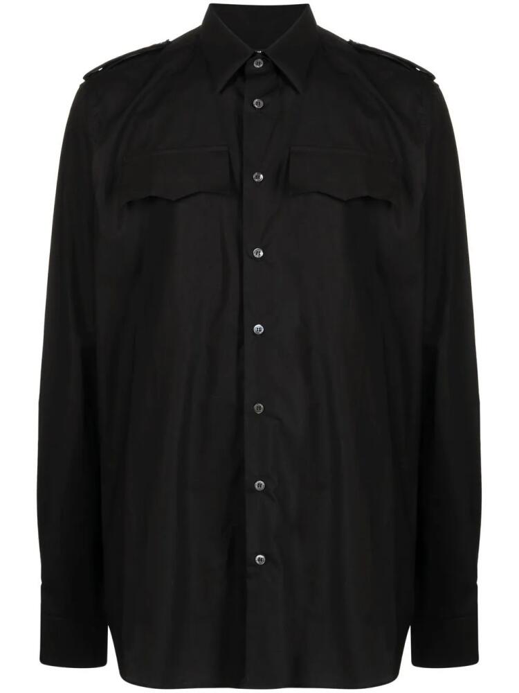 Raf Simons button-up cotton shirt - Black Cover