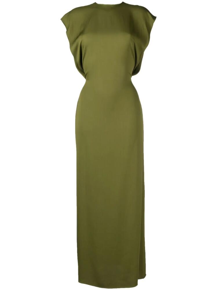 Christopher Esber cap-sleeve stretch long dress - Green Cover