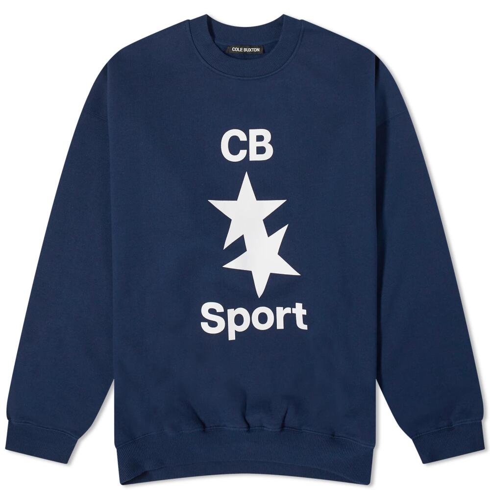 Cole Buxton Men's Sport Crew Sweat in Navy Cover