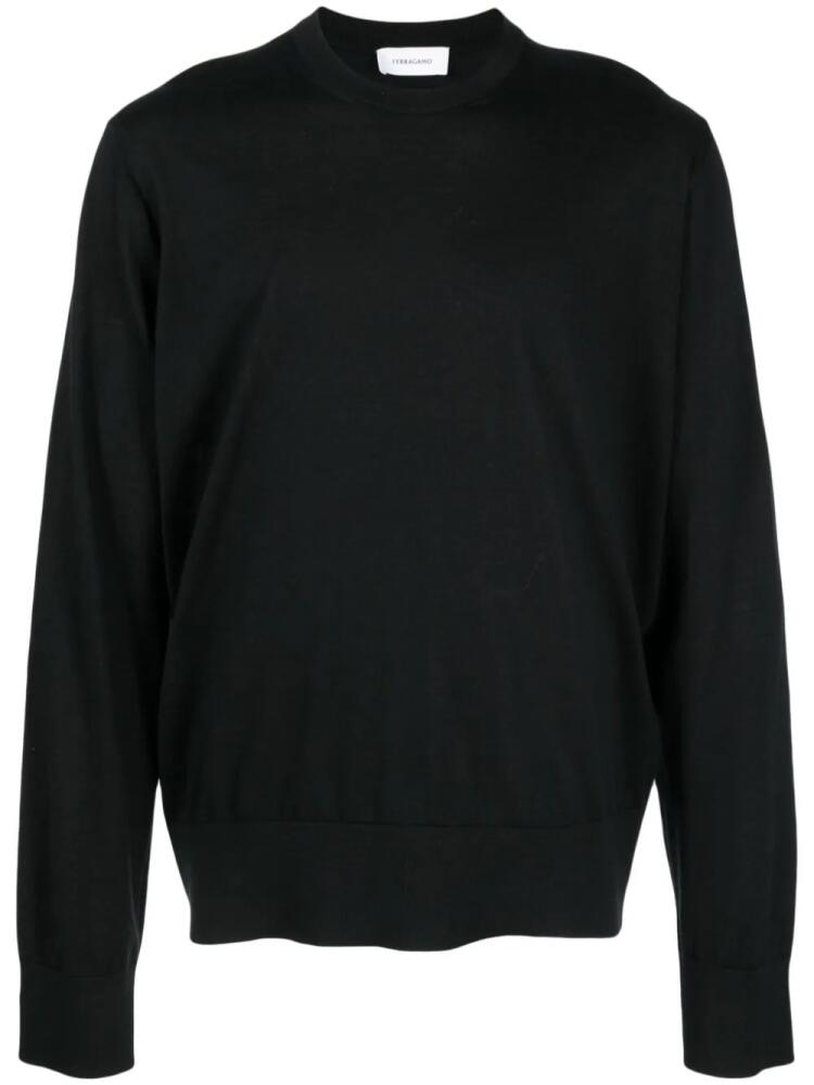 Ferragamo logo-plaque cashmere jumper - Black Cover