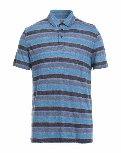 Majestic Filatures Man Polo shirt Slate blue Linen Cover