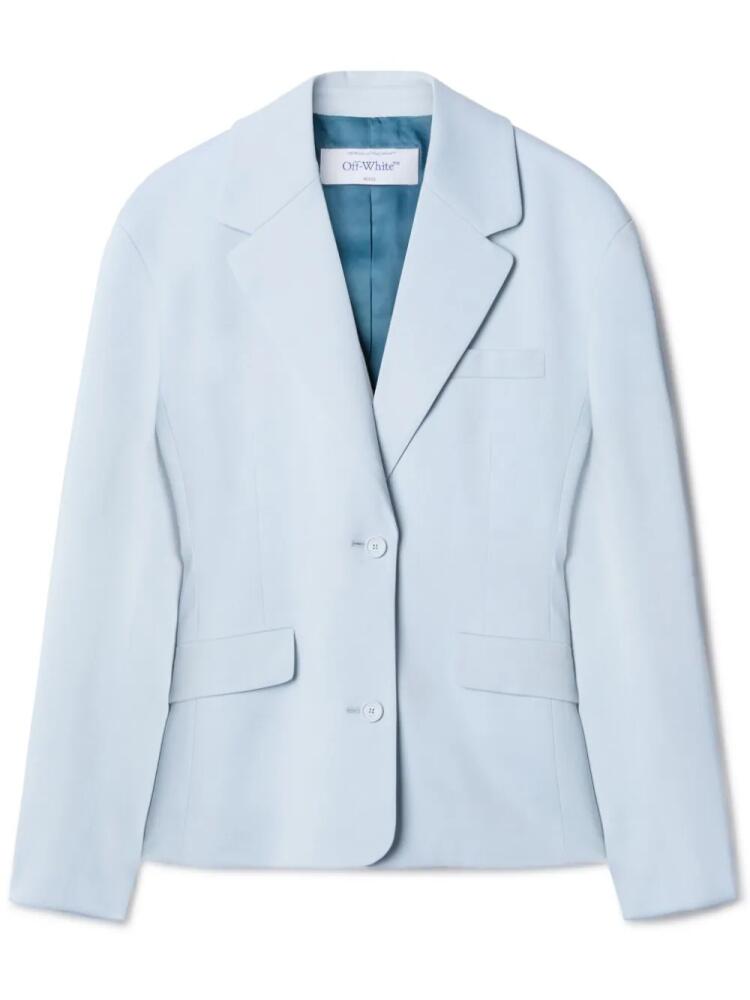 Off-White notched-lapels single-breasted blazer - Blue Cover