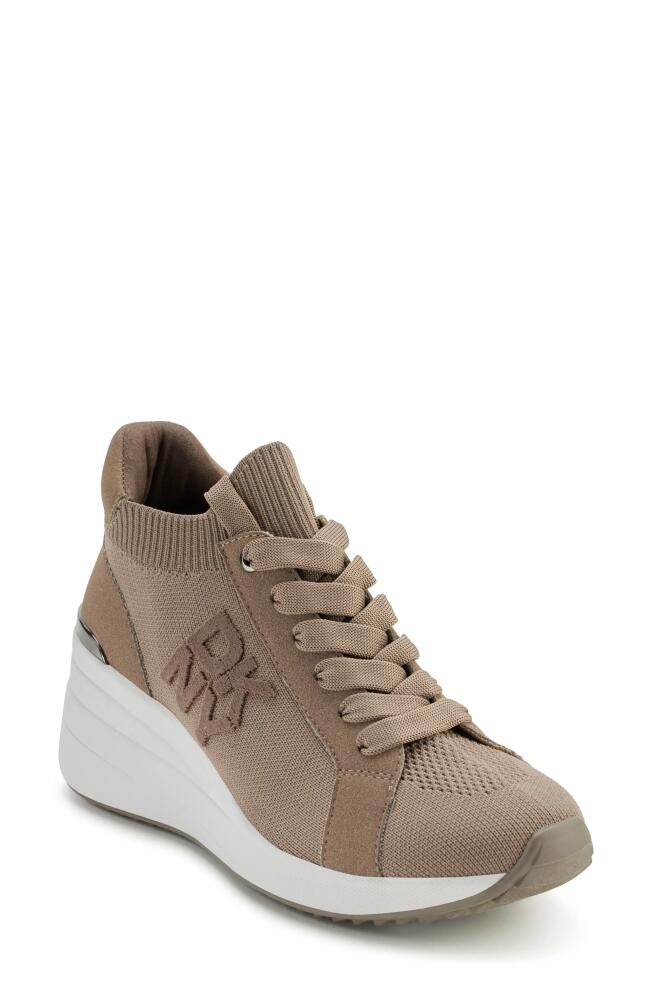 DKNY Kasia Wedge Sneaker in Ash Cover