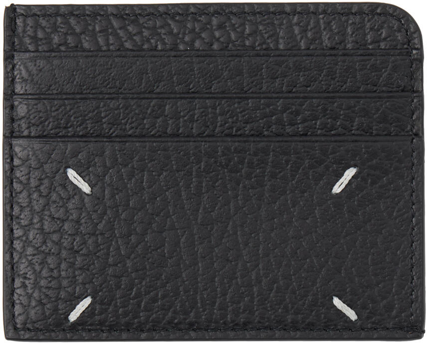 Maison Margiela Black Four Stitches Card Holder Cover