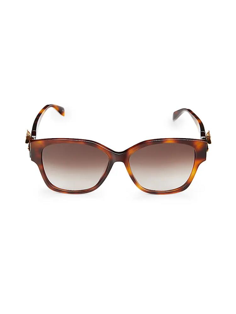 Alexander McQueen Women's 56MM Rectangle Sunglasses - Havana Cover