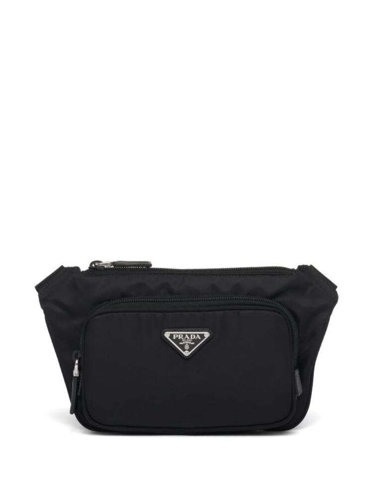 Prada logo-appliqué Re-Nylon belt bag - Black Cover