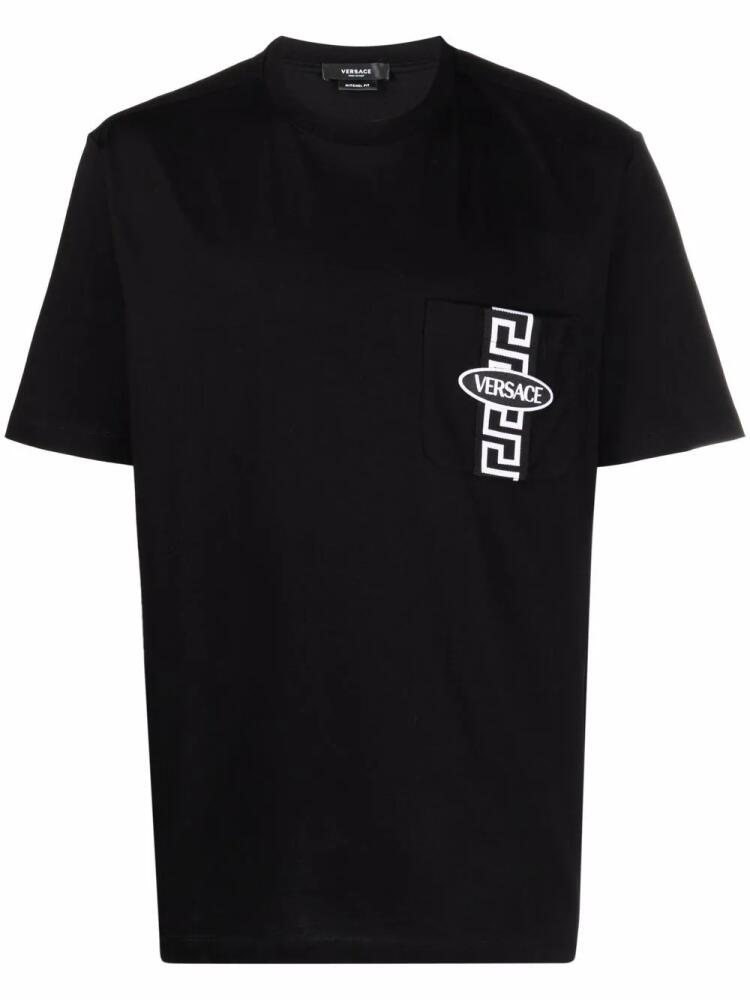 Versace chest logo-print T-shirt - Black Cover