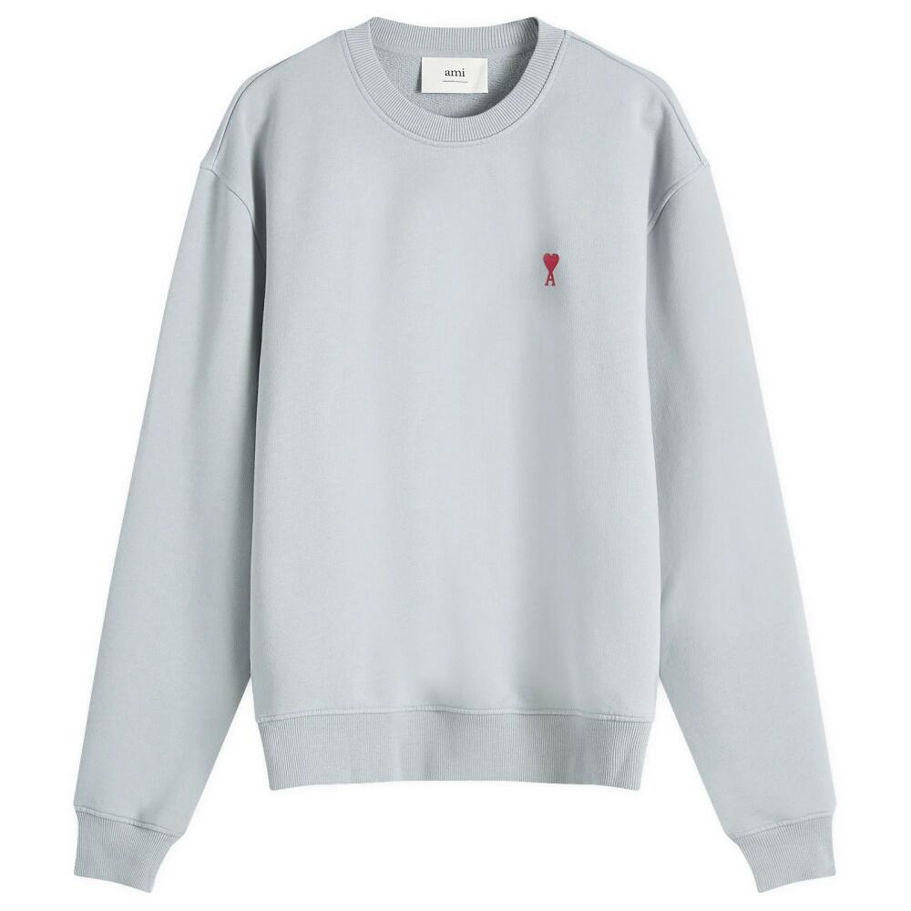 AMI Paris Men's A Heart Crew Sweat in Clay Blue Cover