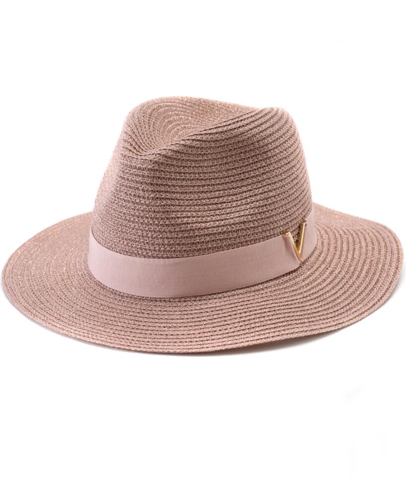 Vince Camuto All Over Shine Panama Hat - Rose Gold Cover