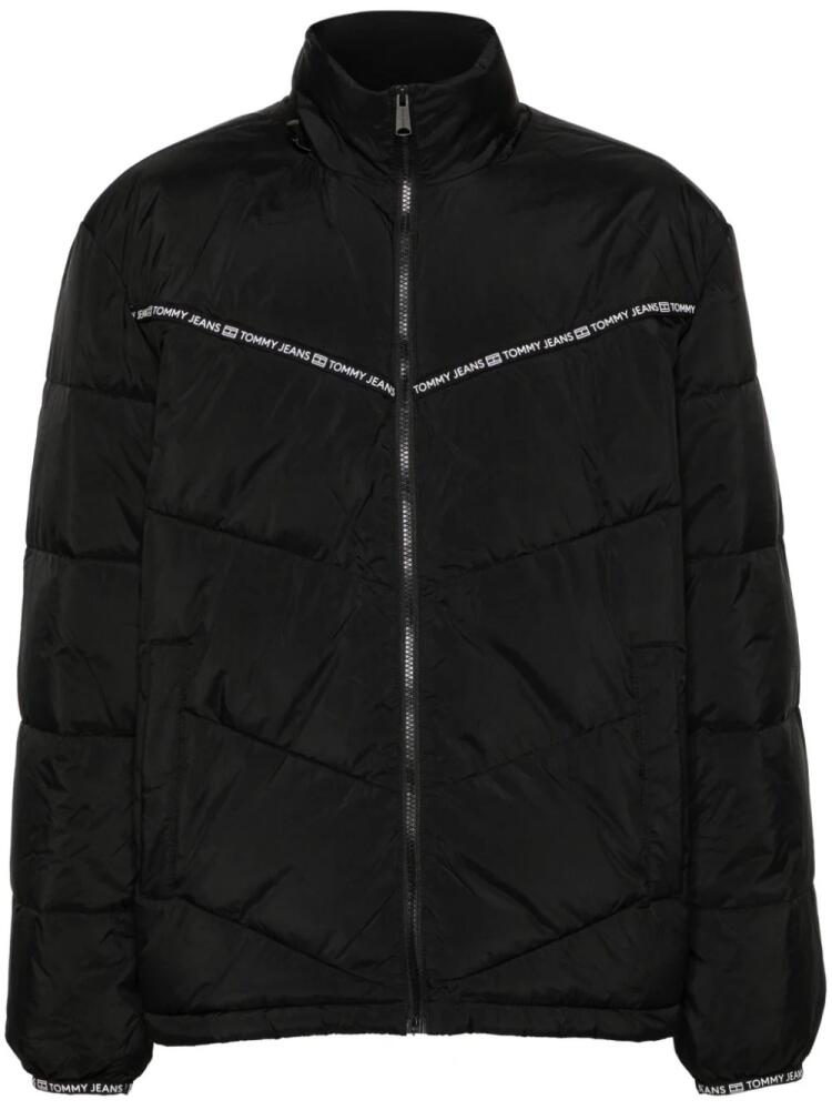 Tommy Jeans logo-tape padded jacket - Black Cover