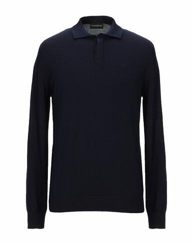 Emporio Armani Man Sweater Midnight blue Virgin Wool Cover