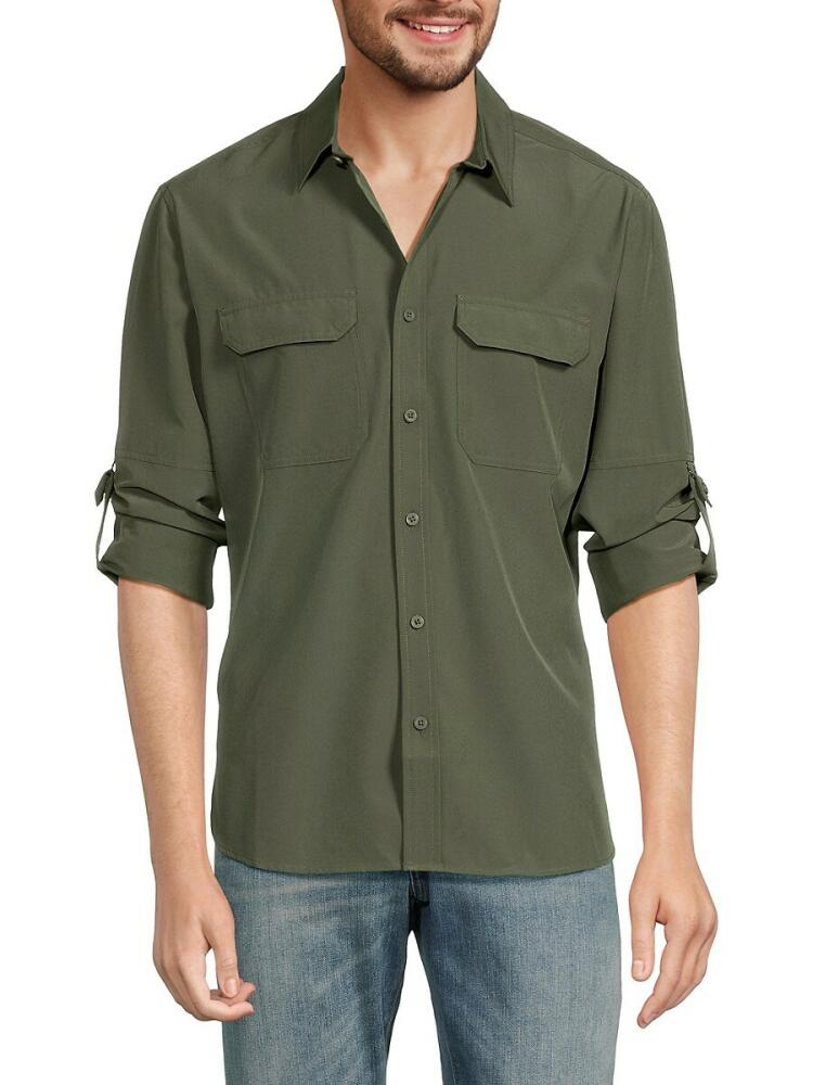 Fair Harbor Men's The River Solid Button Down Shirt - Thyme Cover