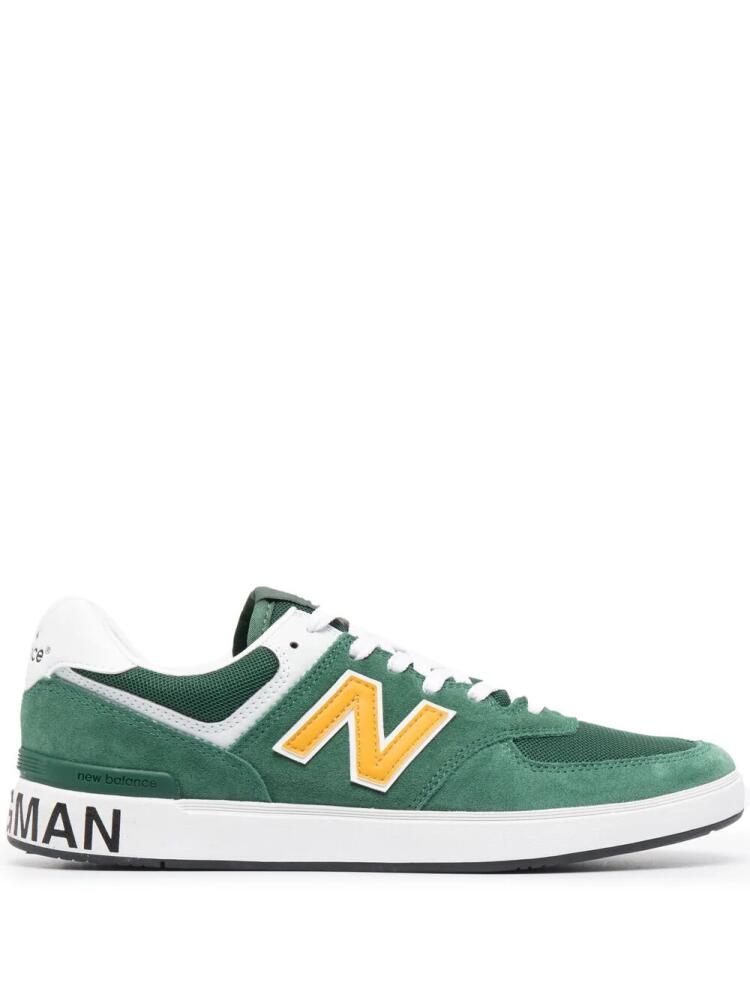 Junya Watanabe MAN logo-patch low-top sneakers - Green Cover