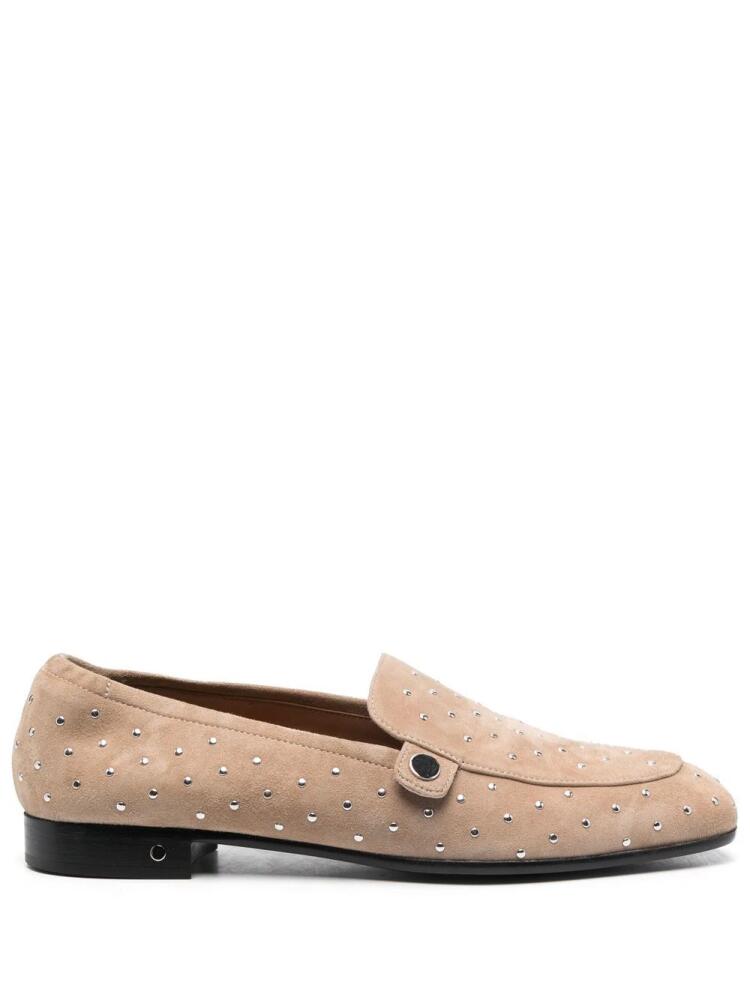 Laurence Dacade rhinestone-embellished suede loafers - Neutrals Cover