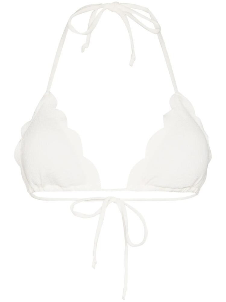 Marysia Broadway halterneck bikini top - White Cover