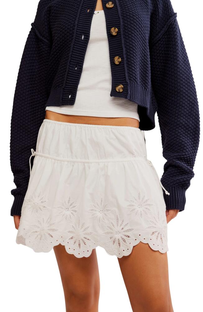 Free People Wildest Dream Eyelet Embroidery Miniskirt in Optic White Cover