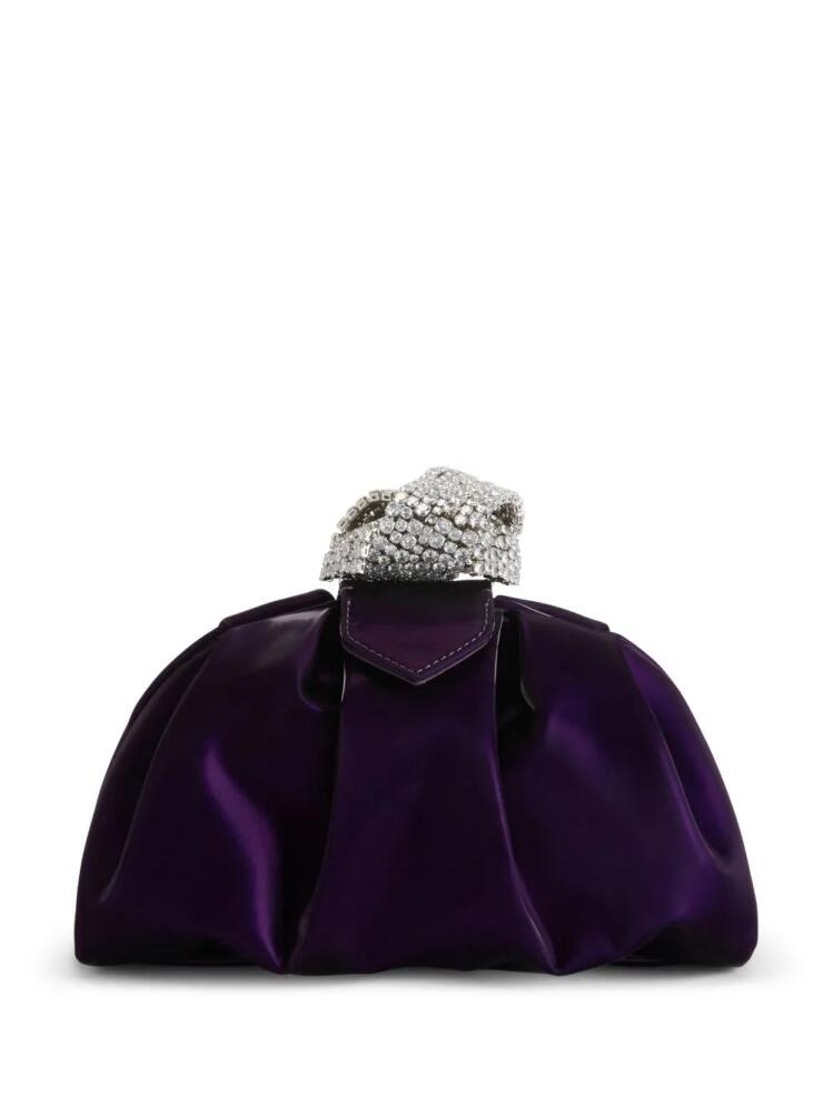 Giuseppe Zanotti Tobiko velvet clutch bag - Purple Cover