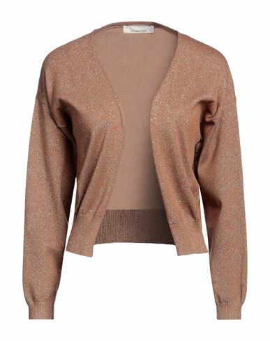 Liviana Conti Woman Cardigan Camel Viscose, Polyester, Polyamide, Metal Cover