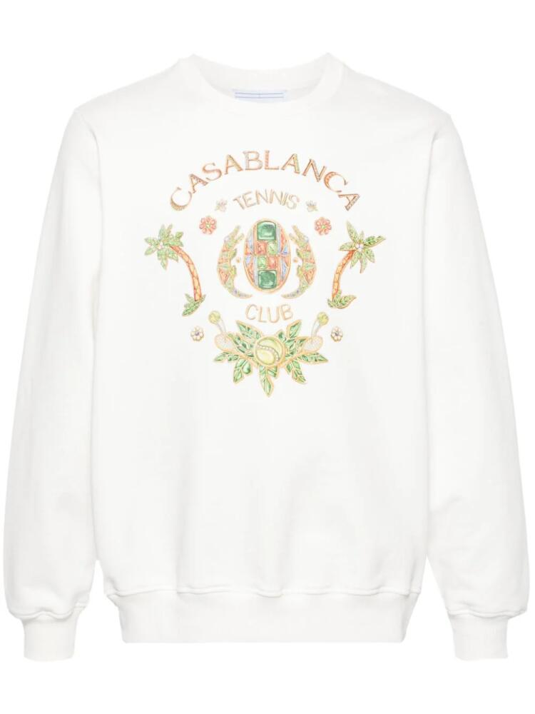 Casablanca Joyaux D'Afrique Tennis Club cotton sweatshirt - White Cover