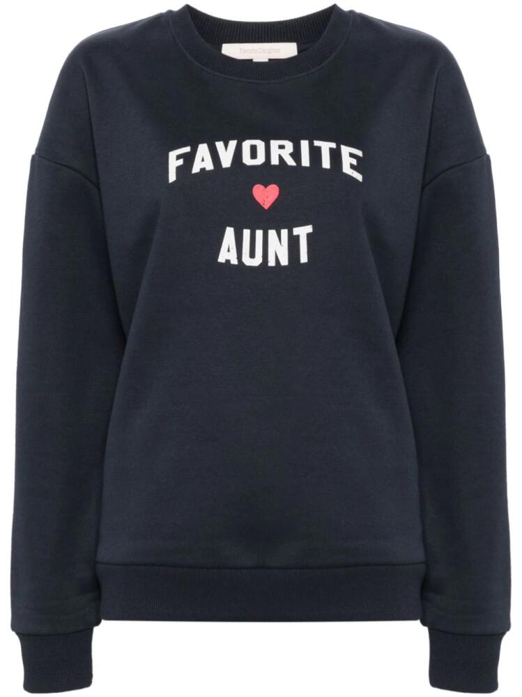 Favorite Daughter Favourite Aunt Heart Logo sweatshirt - Blue Cover