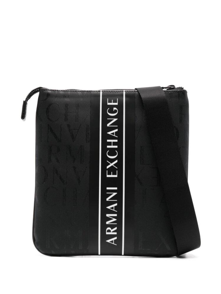 Armani Exchange logo-print messenger bag - Black Cover