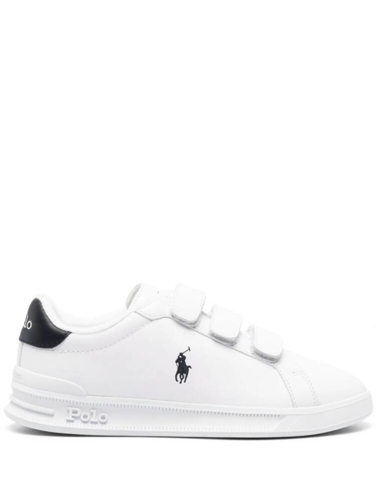 Polo Ralph Lauren logo-embroidered leather sneakers - White Cover