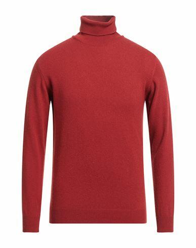 Herman & Sons Man Turtleneck Brick red Wool, Cashmere Cover