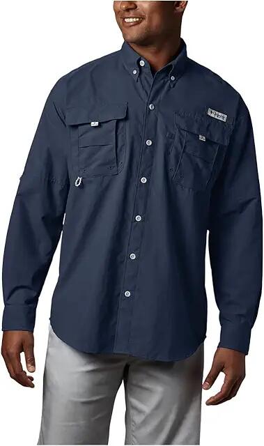 Columbia Bahama II Long Sleeve Shirt (Collegiate Navy) Men's Long Sleeve Button Up Cover