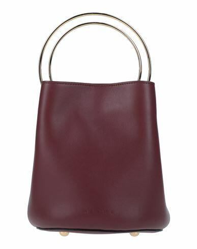 Marni Woman Handbag Burgundy Bovine leather, Brass Cover