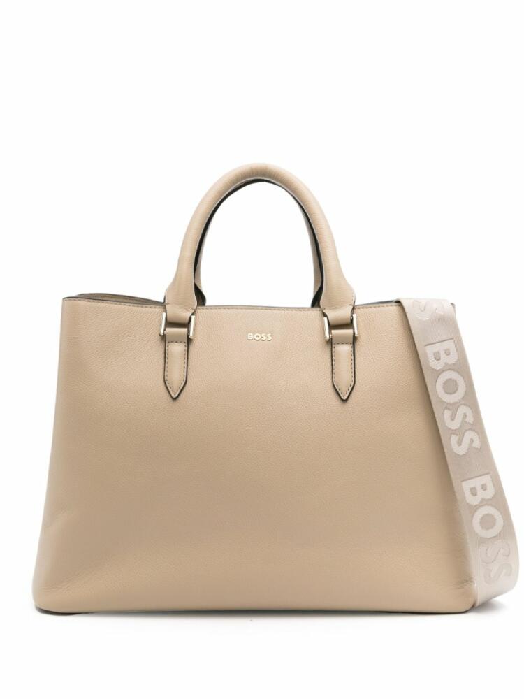 BOSS leather tote bag - Neutrals Cover